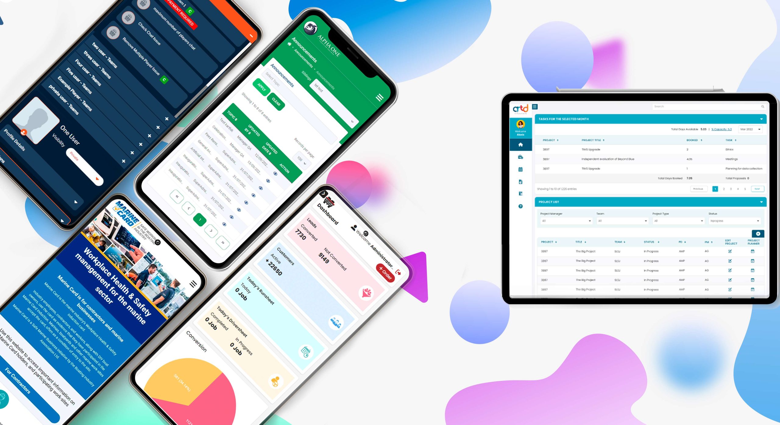 application mock up